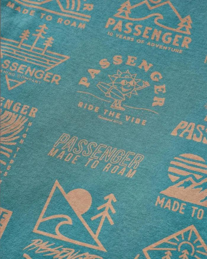 Passenger Clothing Icon Recycled Cotton TShirt Deep Sea Men TShirts and Vests