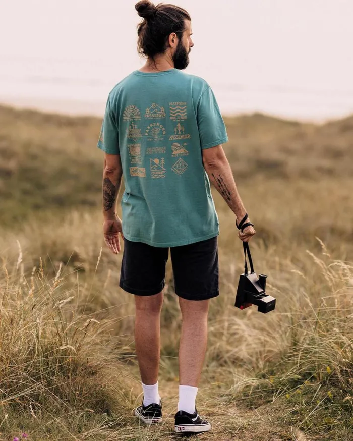 Passenger Clothing Icon Recycled Cotton TShirt Deep Sea Men TShirts and Vests