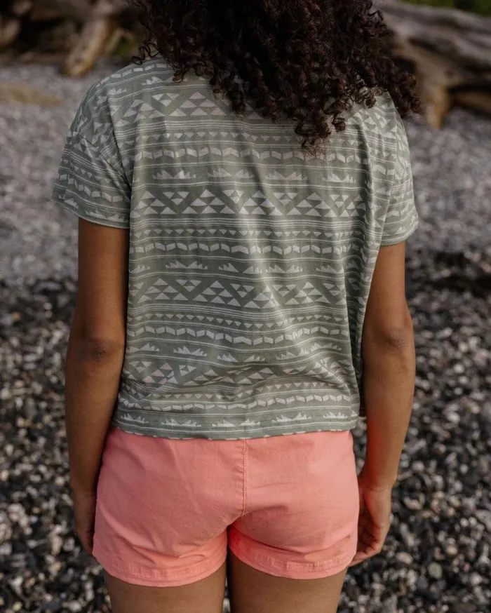 Passenger Clothing Kirra Recycled Devore TShirt Pistachio Women Tops and TShirts