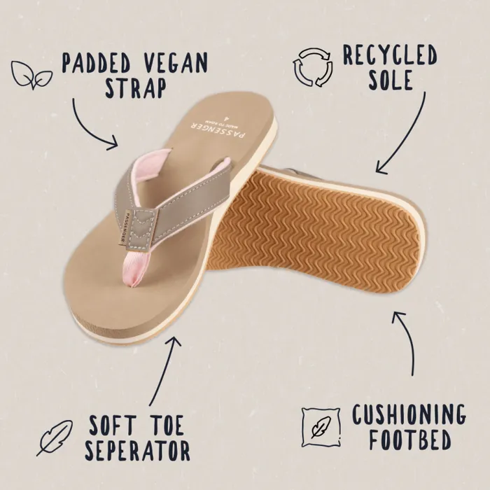 Passenger Clothing Lima Flip Flop Taupe Women Flip Flops and Sandals