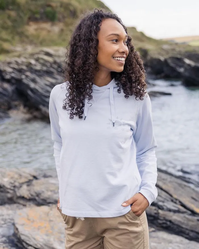 Passenger Clothing Mindful Recycled Cotton Hoodie Pale Blue Women Hoodies and Sweatshirts Passenger Clothing Mindful Recycled Cotton Hoodie Pale Blue Women Hoodies and Sweatshirts