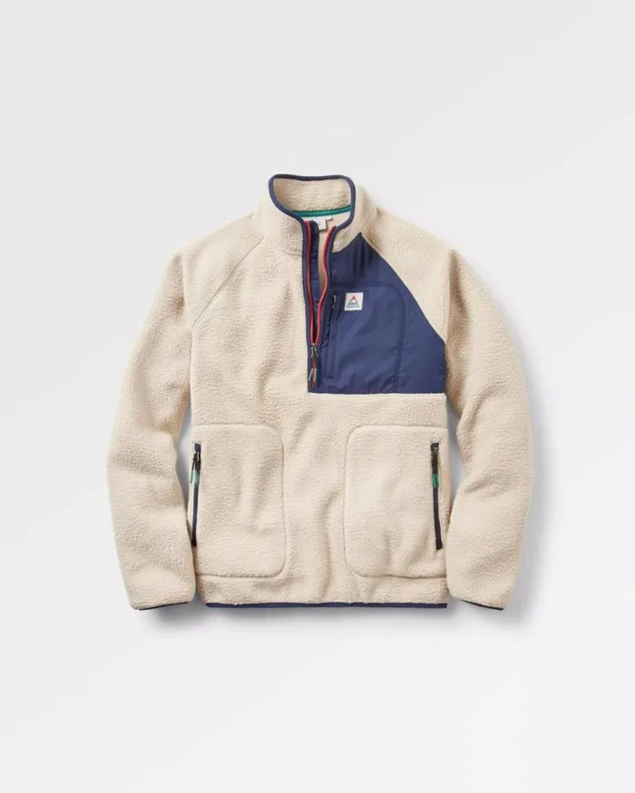 Passenger Clothing Offgrid 20 Recycled Sherpa Fleece Oatmealnavy Men Fleece