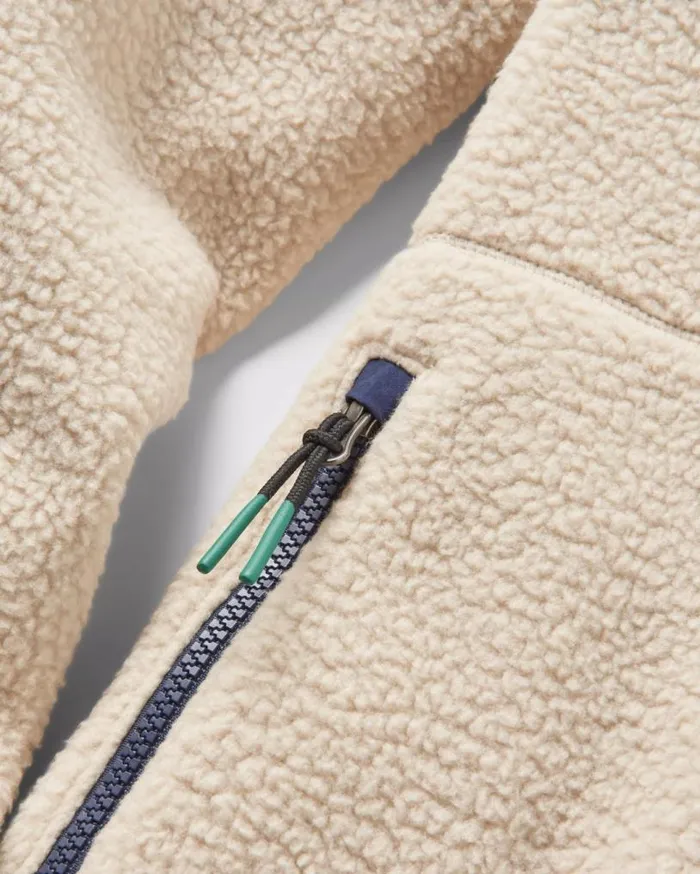 Passenger Clothing Offgrid 20 Recycled Sherpa Fleece Oatmealnavy Men Fleece