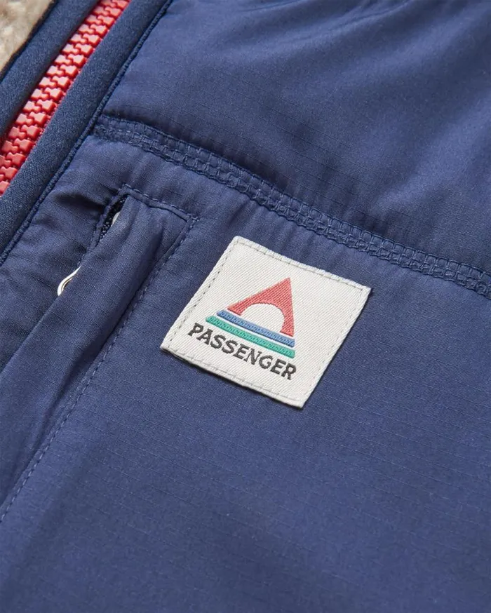 Passenger Clothing Offgrid 20 Recycled Sherpa Fleece Oatmealnavy Men Fleece