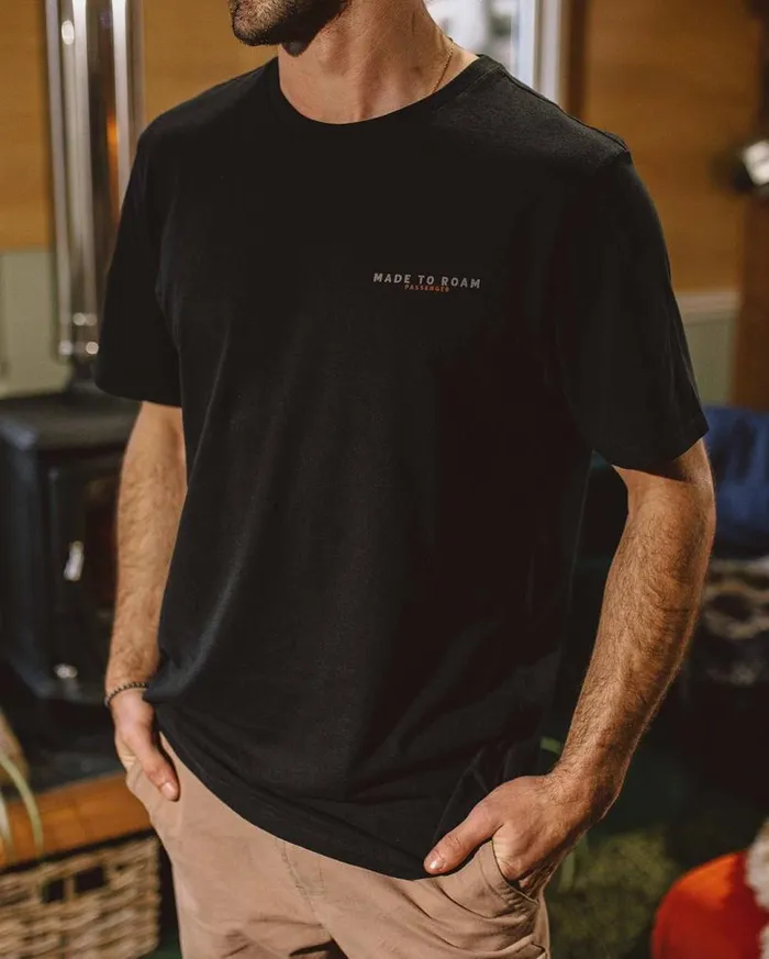 Passenger Clothing Open Road Recycled Cotton TShirt Black Men TShirts and Vests