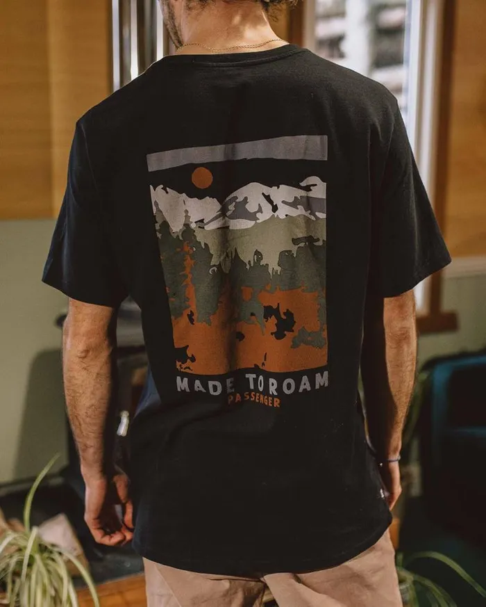 Passenger Clothing Open Road Recycled Cotton TShirt Black Men TShirts and Vests