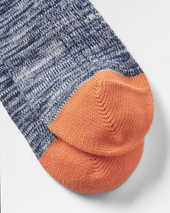 Passenger Clothing Organic Midweight Rib Socks Navy Men Socks