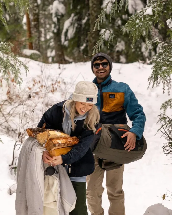 Passenger Clothing Peak Recycled Sherpa Beanie Birch WomenMen Beanies