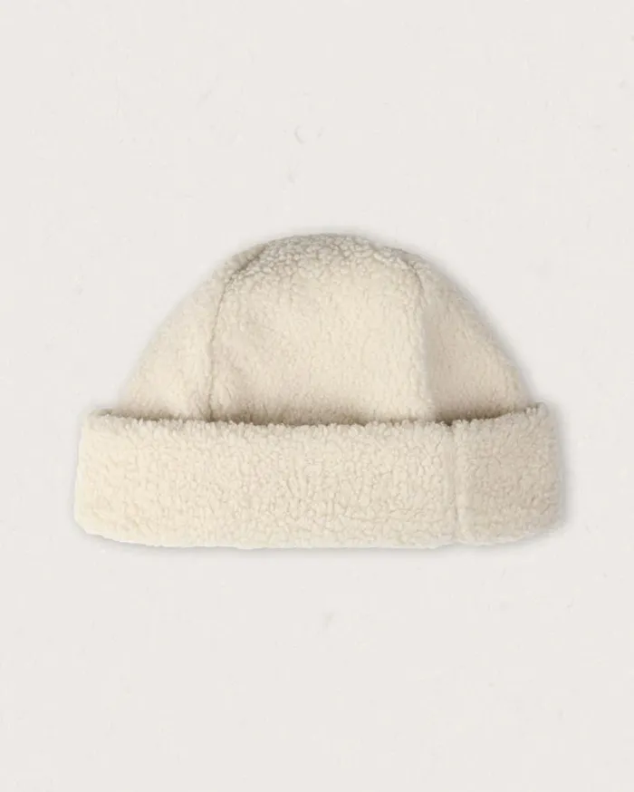 Passenger Clothing Peak Recycled Sherpa Beanie Birch WomenMen Beanies