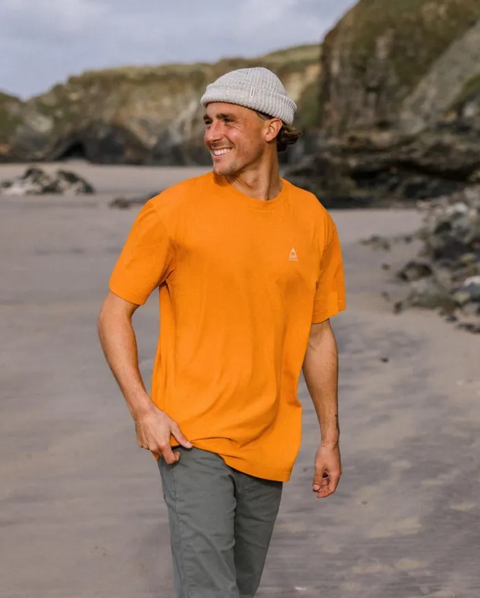 Passenger Clothing Purpose Recycled Relaxed Fit TShirt Sunrise Orange Men TShirts and Vests