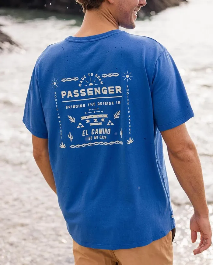 Passenger Clothing Roam Free Recycled Cotton TShirt True Blue Men TShirts and Vests