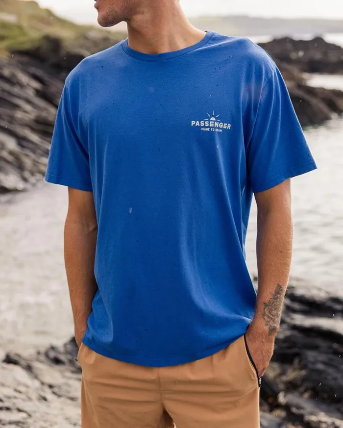 Passenger Clothing Roam Free Recycled Cotton TShirt True Blue Men TShirts and Vests