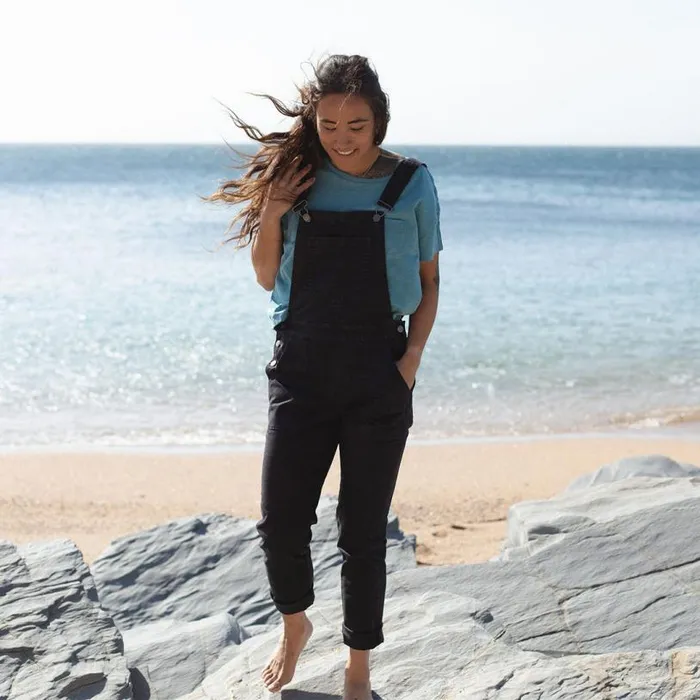 Passenger Clothing Roamist Dungarees Washed Black Women Dungarees and Trousers