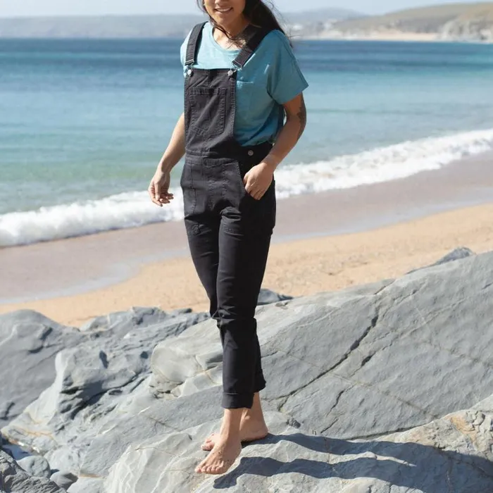 Passenger Clothing Roamist Dungarees Washed Black Women Dungarees and Trousers