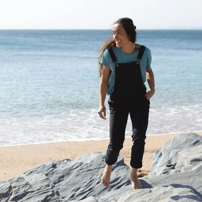 Passenger Clothing Roamist Dungarees Washed Black Women Dungarees and Trousers