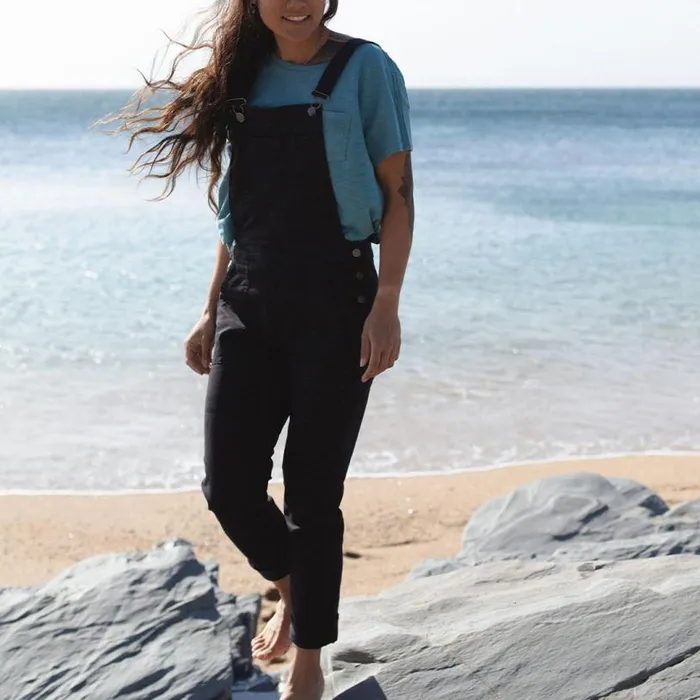 Passenger Clothing Roamist Dungarees Washed Black Women Dungarees and Trousers