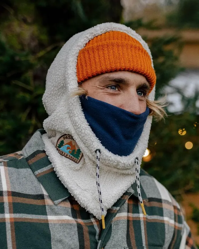 Passenger Clothing Snowdrift Recycled Polar Fleece Hood Birch WomenMen Scarves and Neckwear
