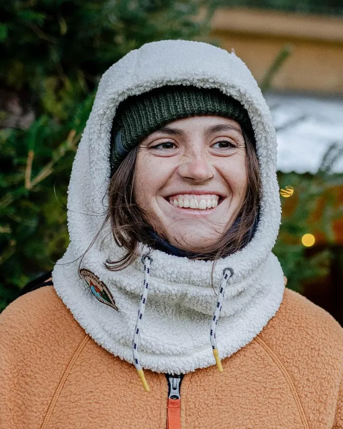 Passenger Clothing Snowdrift Recycled Polar Fleece Hood Birch WomenMen Scarves and Neckwear