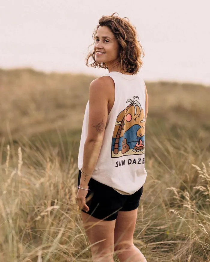 Passenger Clothing Sundaze Recycled Cotton Vest Birch Women Tops and TShirts