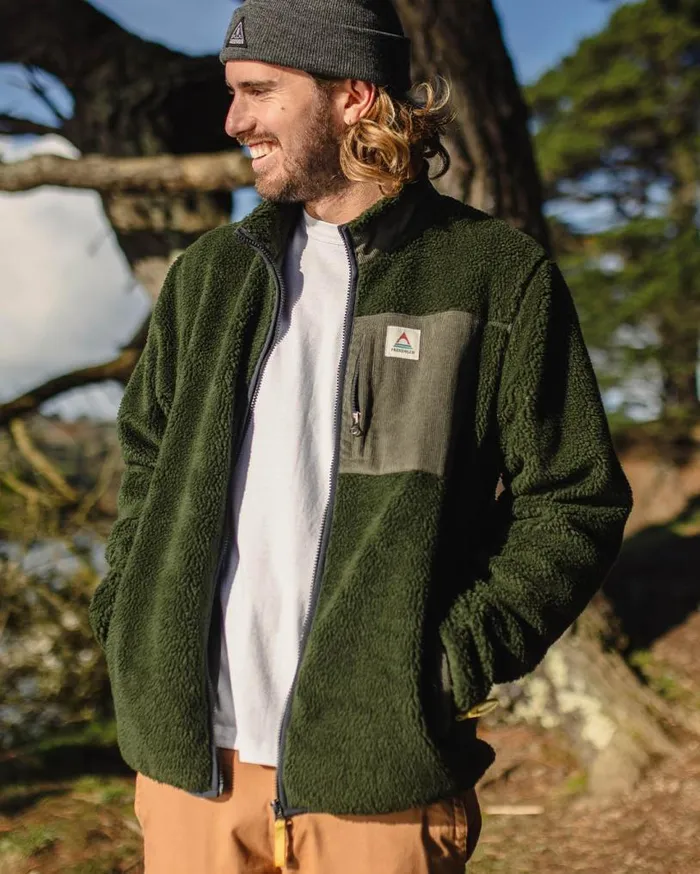 Passenger Clothing Trekker Recycled DeepPile Sherpa Fleece Fir Tree Men Fleece