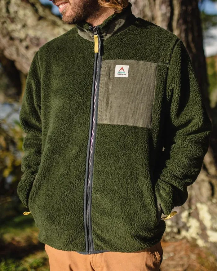 Passenger Clothing Trekker Recycled DeepPile Sherpa Fleece Fir Tree Men Fleece