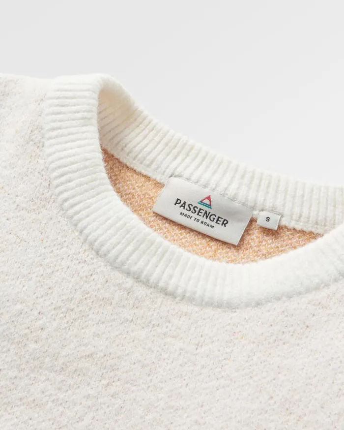 Passenger Clothing Vista Recycled Oversized Knitted Jumper Off White Women Knitwear
