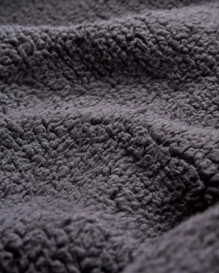 Passenger Clothing Waves Recycled Sherpa Lined Changing Robe Dark Denim Deep Navy WomenMen Changing Robes and Ponchos