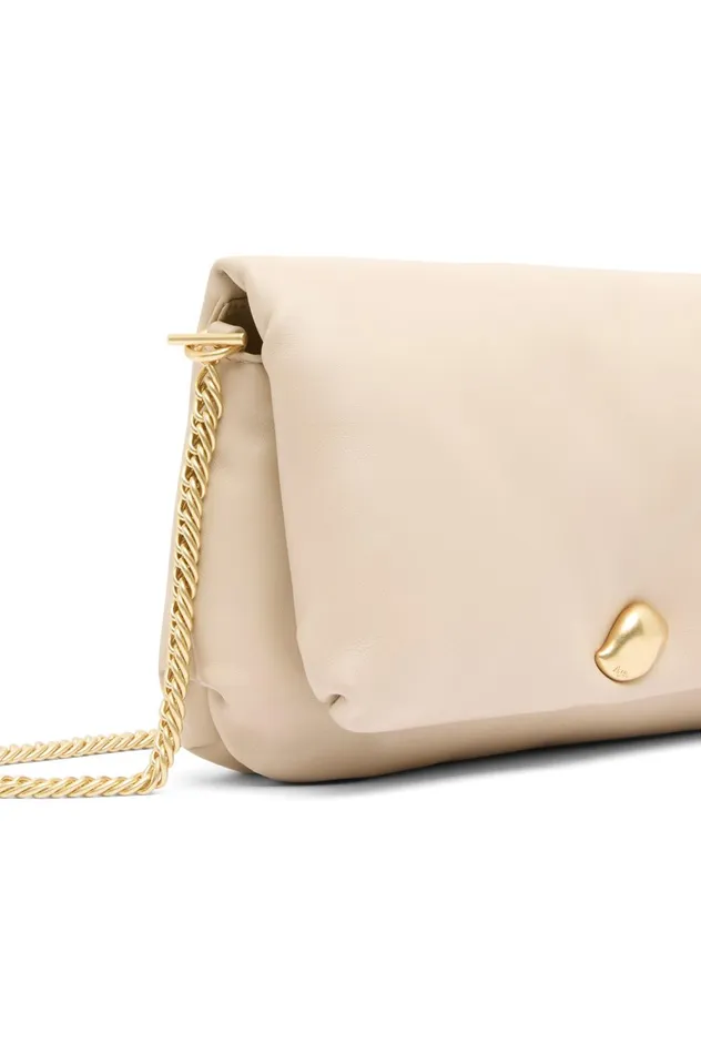 Perla Padded Chain Crossbody Natural Beige Women Aje Handbags 038 Wallets