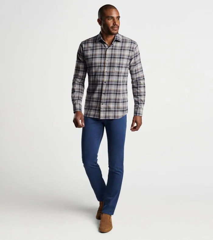 Peter Millar Sport Shirts Men Iron Way Cotton Sport Shirt