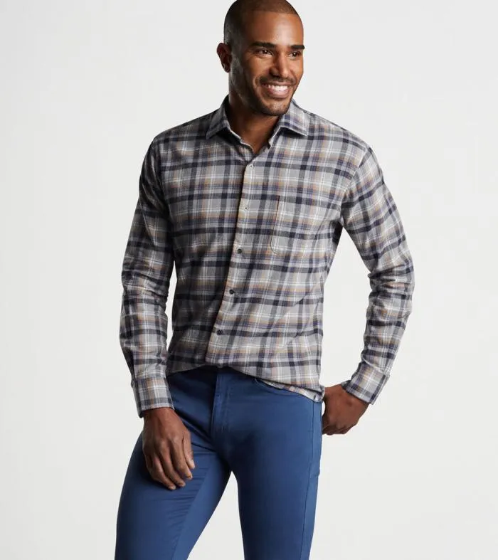 Peter Millar Sport Shirts Men Iron Way Cotton Sport Shirt