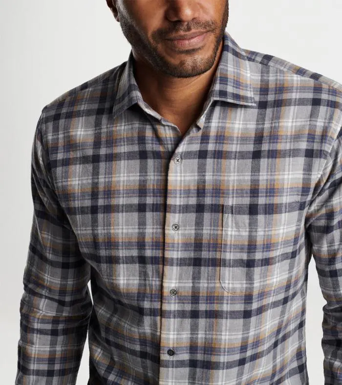 Peter Millar Sport Shirts Men Iron Way Cotton Sport Shirt