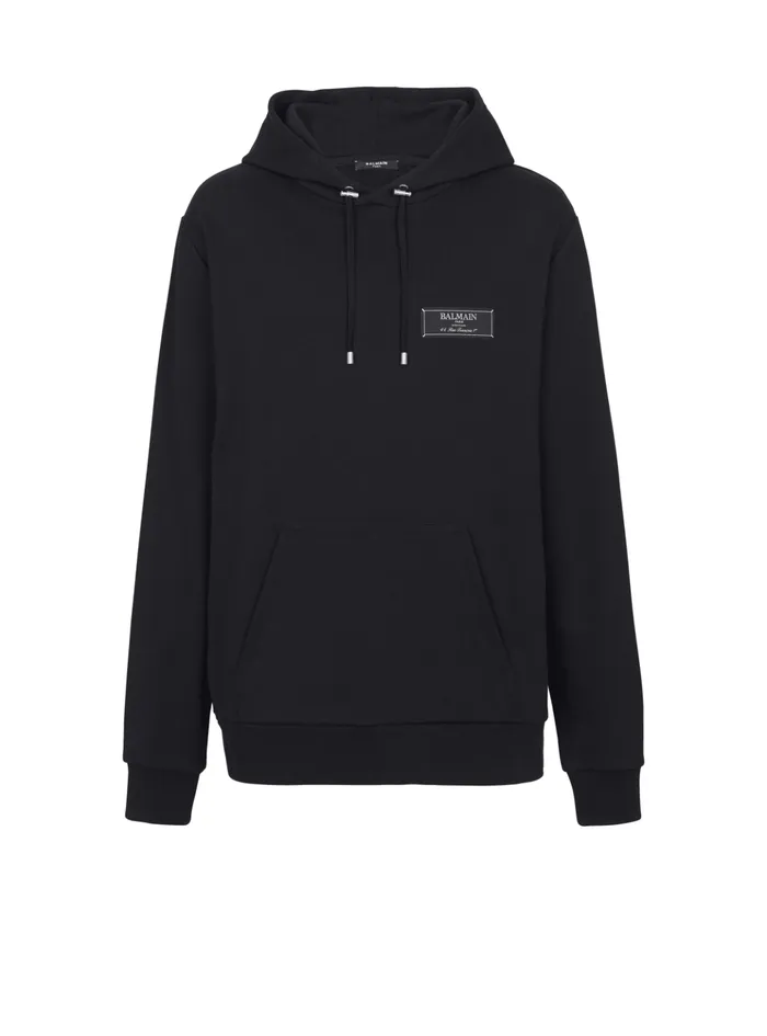 Pierre Hoodie Black Men Balmain Sweatshirts