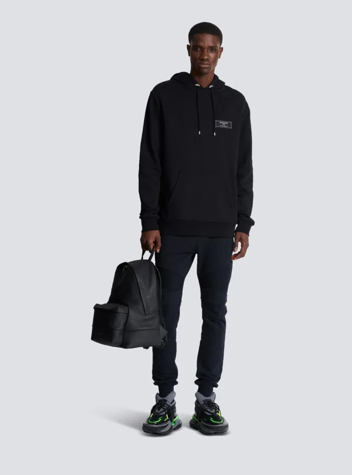 Pierre Hoodie Black Men Balmain Sweatshirts