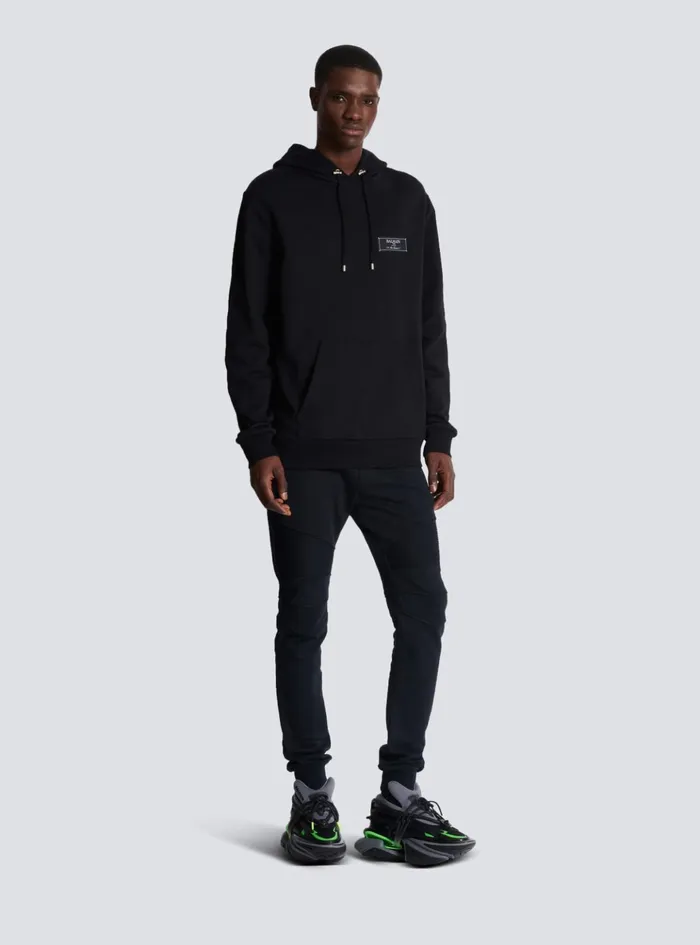 Pierre Hoodie Black Men Balmain Sweatshirts