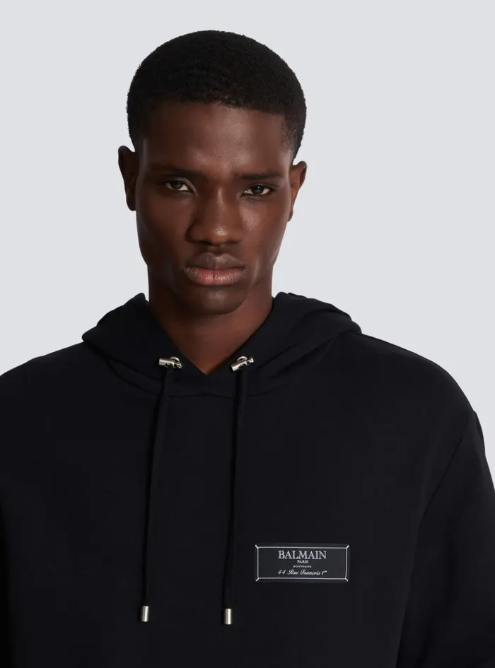 Pierre Hoodie Black Men Balmain Sweatshirts