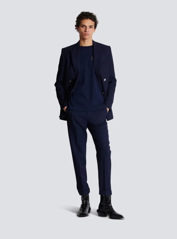 Pierre Shortsleeved Tshirt Navy Men Balmain TShirts
