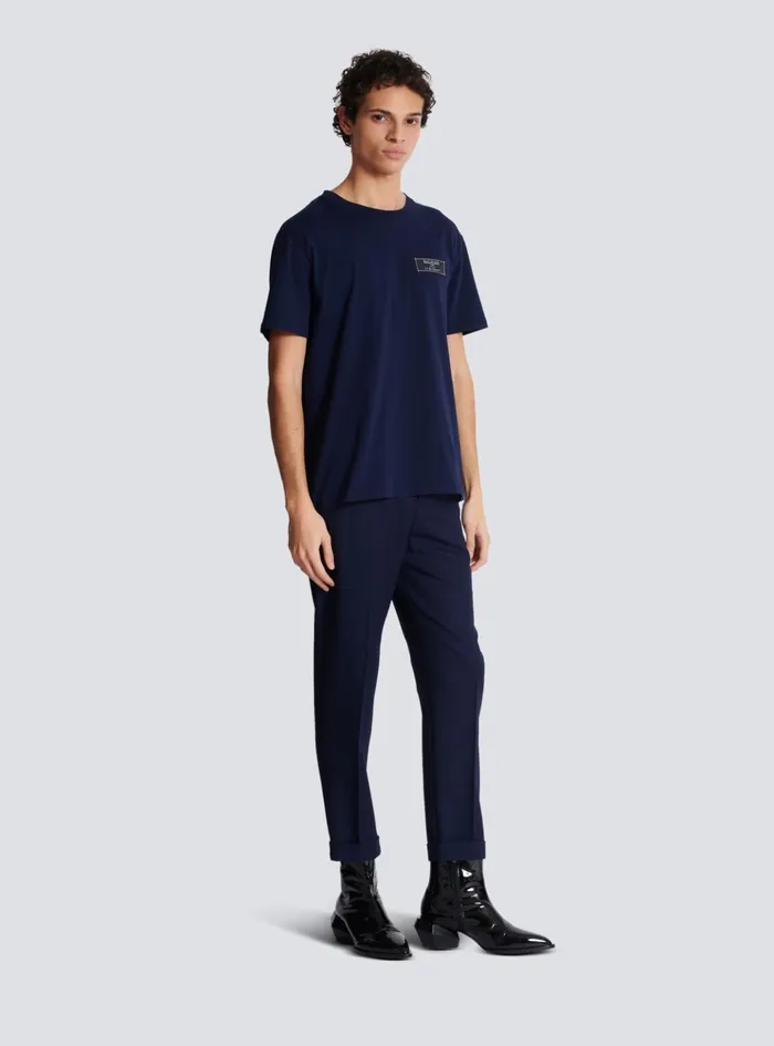 Pierre Shortsleeved Tshirt Navy Men Balmain TShirts