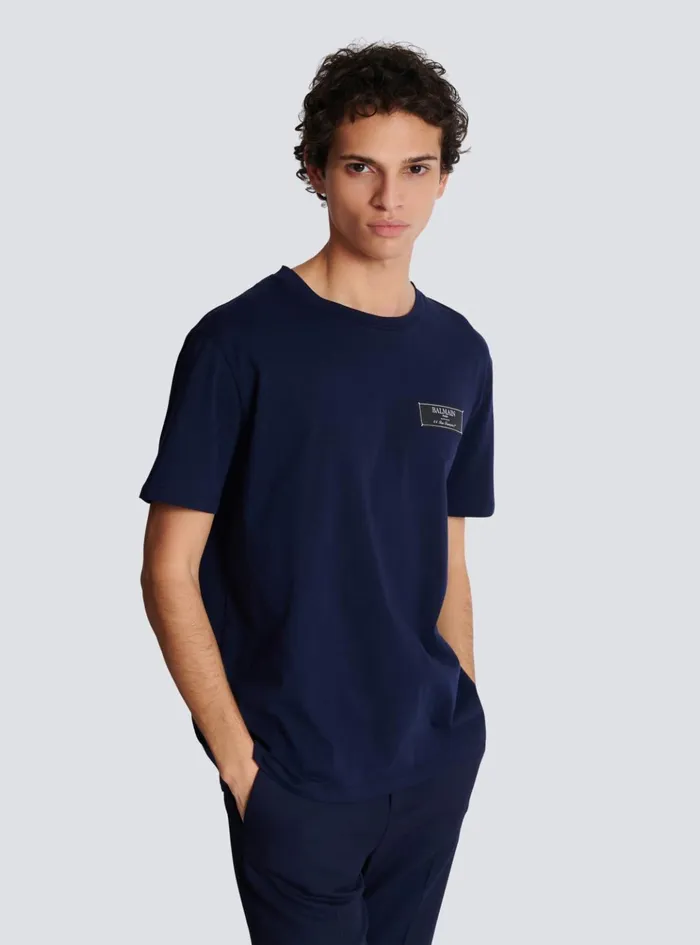 Pierre Shortsleeved Tshirt Navy Men Balmain TShirts