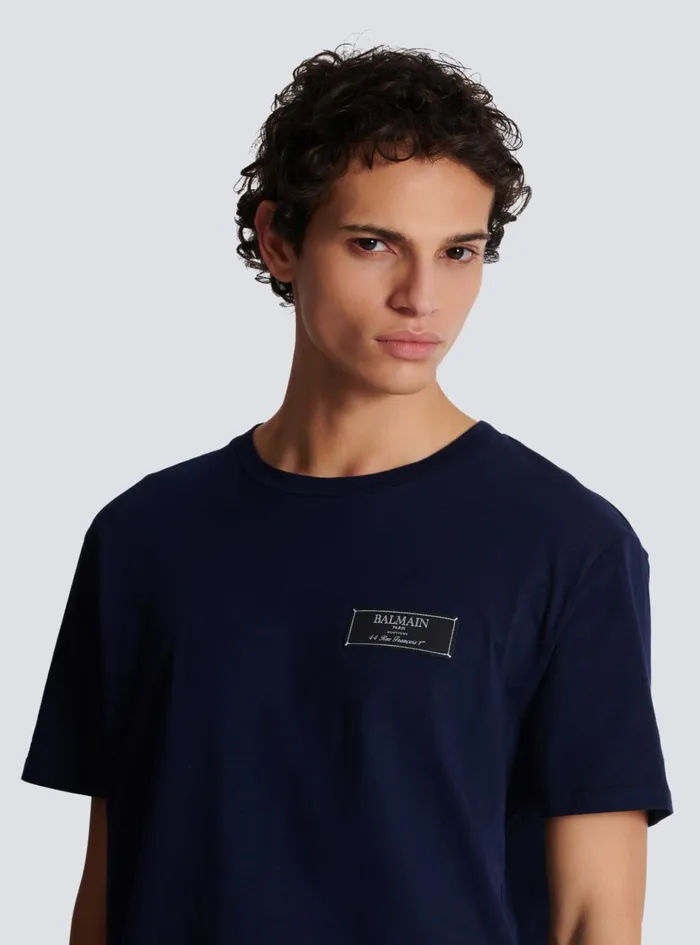 Pierre Shortsleeved Tshirt Navy Men Balmain TShirts