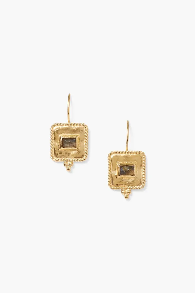Pilar Earrings Gold Labradorite Women Chan Luu Earrings