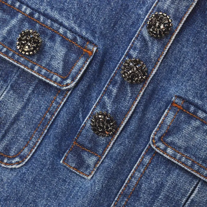 Pleated Denim Mini Dress Women Self Portrait Dresses Pleated Denim Mini Dress Women Self Portrait Dresses