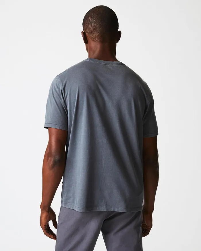 Polos Tees and Henleys Men Billy Reid Washed Tee Black