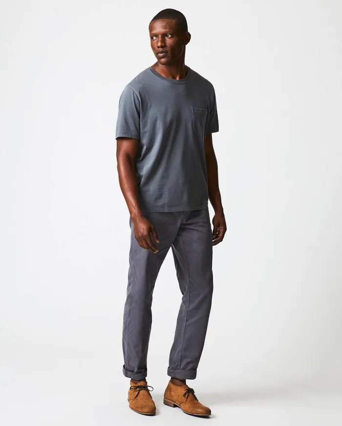Polos Tees and Henleys Men Billy Reid Washed Tee Black