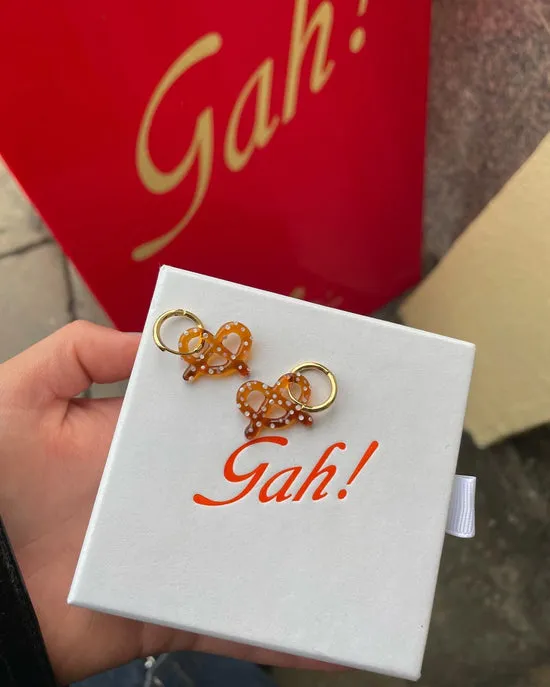 Pretzel Hoops Brown Gold Jewelry Lisa Says Gah Women