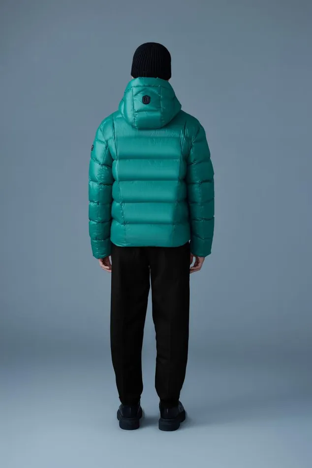 Puffer Men Mackage VICTOR Lustrous Light Down Jacket With Hood For Men Emerald Puffer Men Mackage VICTOR Lustrous Light Down Jacket With Hood For Men Emerald