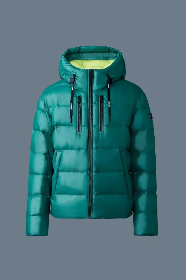 Puffer Men Mackage VICTOR Lustrous Light Down Jacket With Hood For Men Emerald Puffer Men Mackage VICTOR Lustrous Light Down Jacket With Hood For Men Emerald