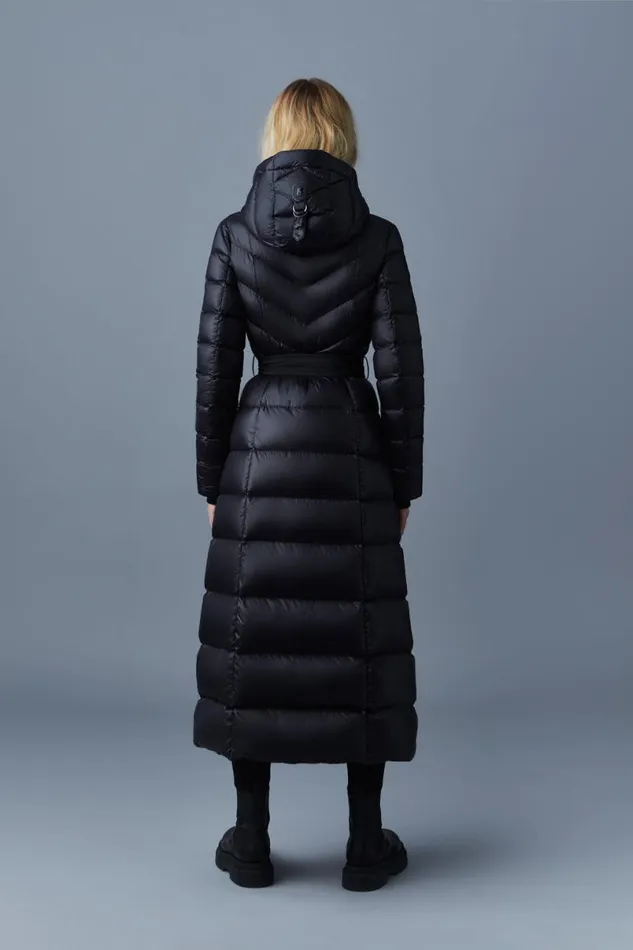 Puffers Women Mackage CALINA Lustrous Down Maxi Coat Black