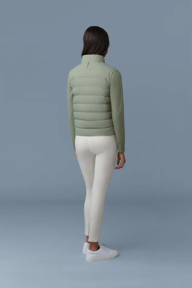 Puffers Women Mackage OCEANECITY Light Down Mixedmedia Jacket Cream Puffers Women Mackage OCEANECITY Light Down Mixedmedia Jacket Cream