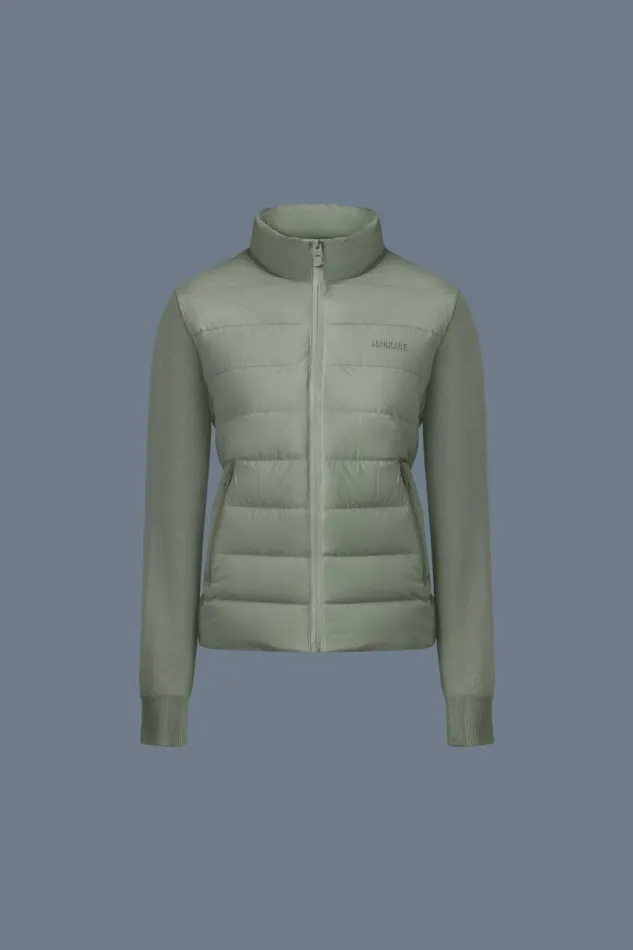 Puffers Women Mackage OCEANECITY Light Down Mixedmedia Jacket Cream Puffers Women Mackage OCEANECITY Light Down Mixedmedia Jacket Cream
