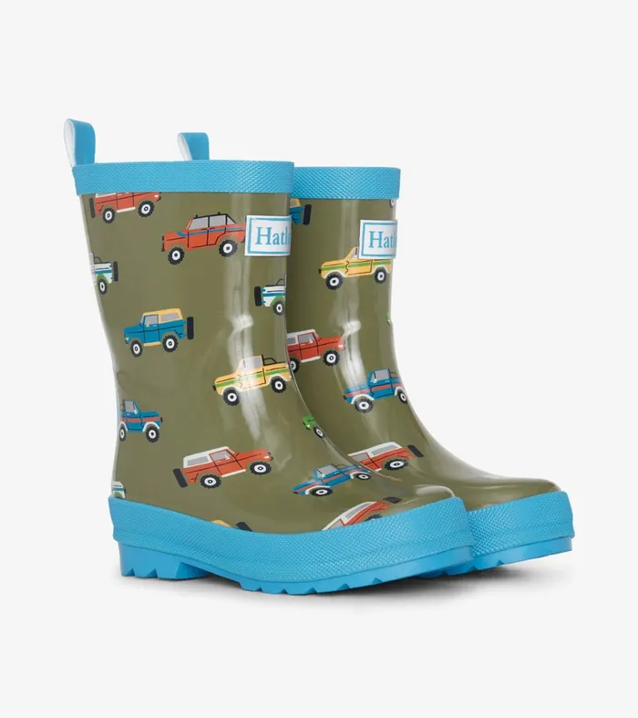 Rainwear BoysBaby and Toddler Hatley Boys Off Roading Shiny Rain Boots